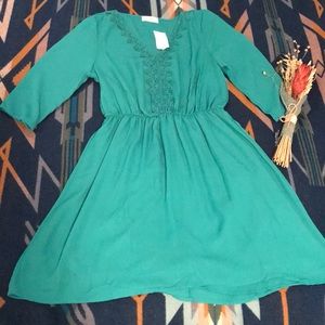Everly Teal Dress